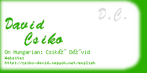 david csiko business card